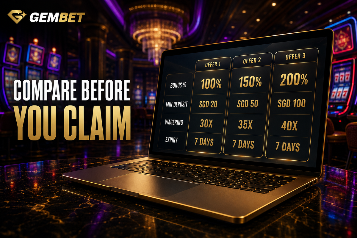 Gembet casino bonus offer comparison