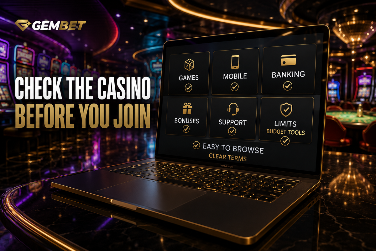 Casino review checks for Gembet Singapore