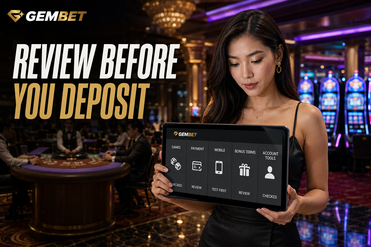 Review of Gembet casino before first deposit