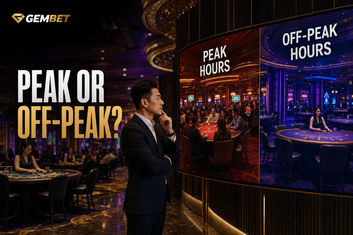 Live casino peak and off-peak hours